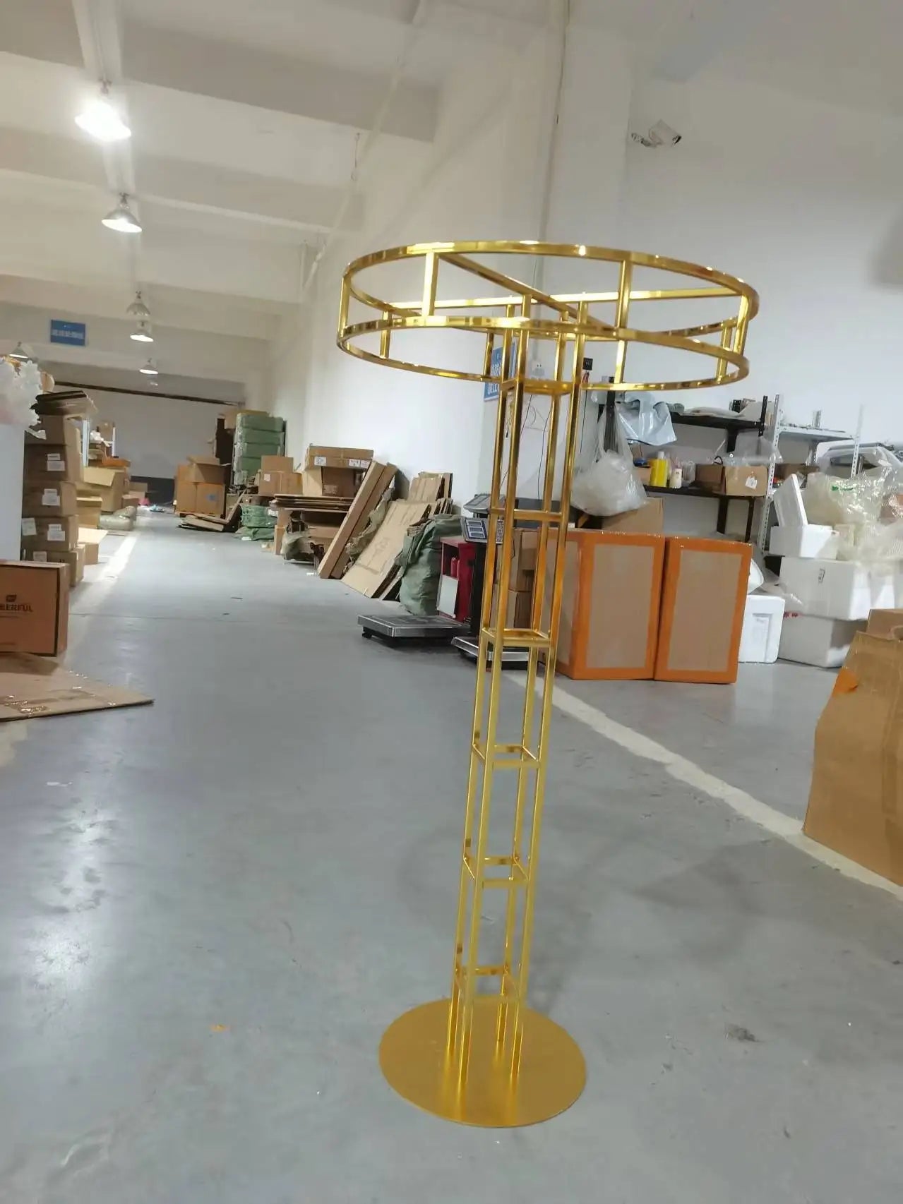 6pcs wholesale wedding stage electroplating gold flower stand 100cm wedding centerpieces decorative ornaments road lead